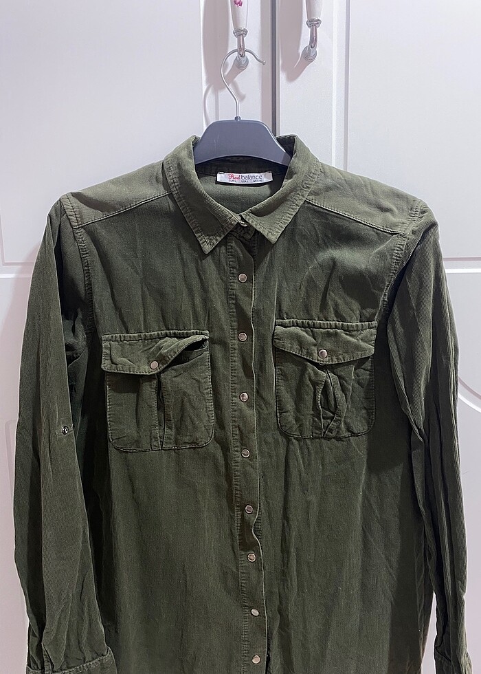 Haki renk Kadın Gömlek - Görsel 2