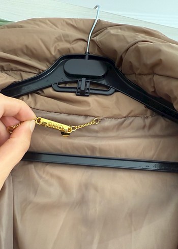 Bej Kadın Kemerli Midi Kışlık Mont - Görsel 2