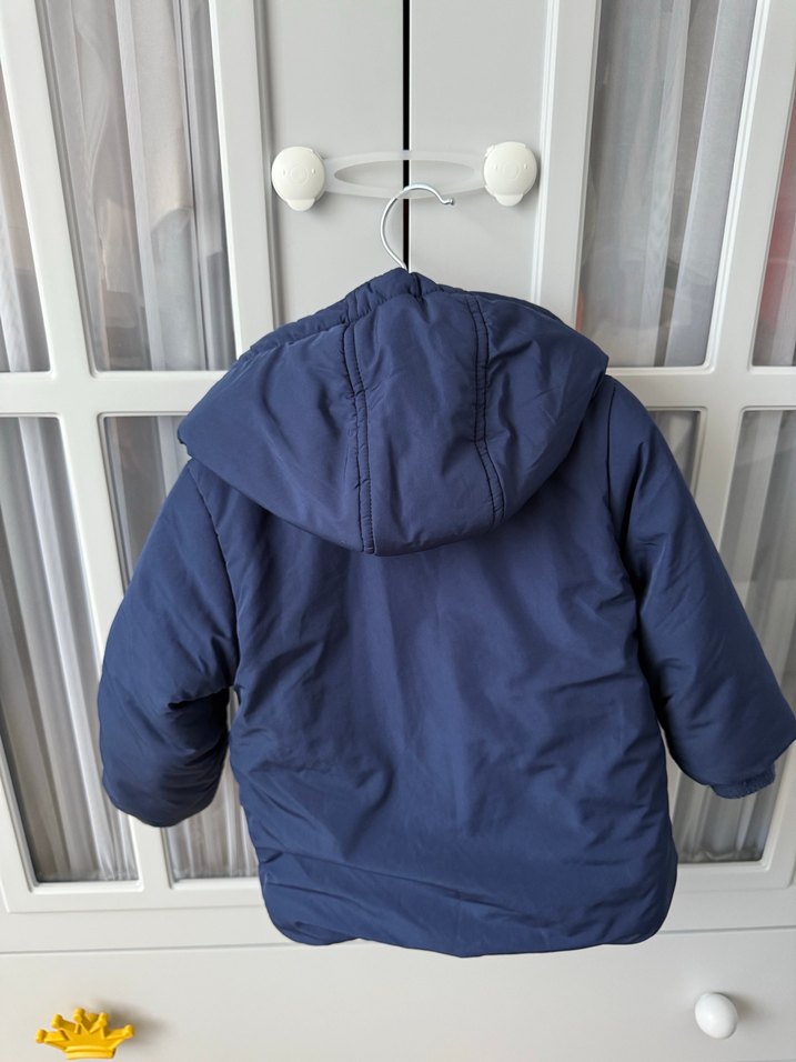 Düğmeli Lacivert Erkek Çocuk Mont - Görsel 2