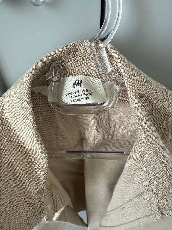 Bej Keten Erkek Çocuk Gömlek - Görsel 3