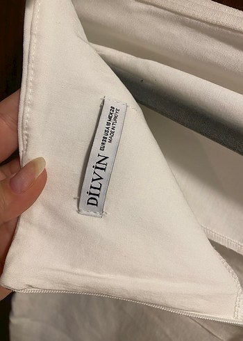 Beyaz straplez elbise - Görsel 4