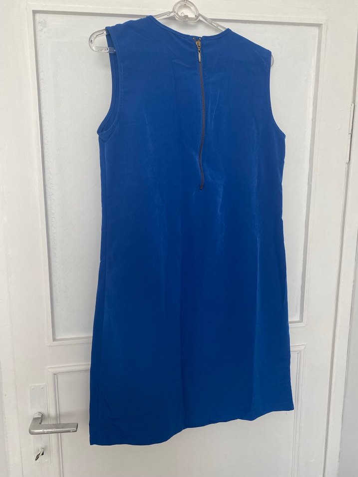 Mavi Püsküllü Midi Bohem Elbise - Görsel 3