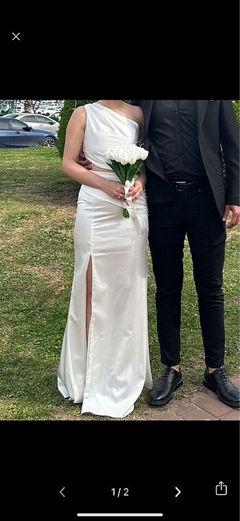 Diğer Tek omuz zaten nikah elbisesi