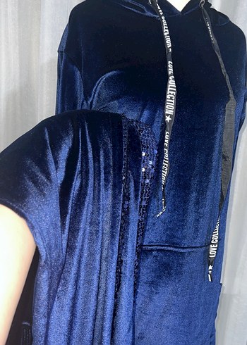 Payet kadife eşofman tunik takım - Görsel 2