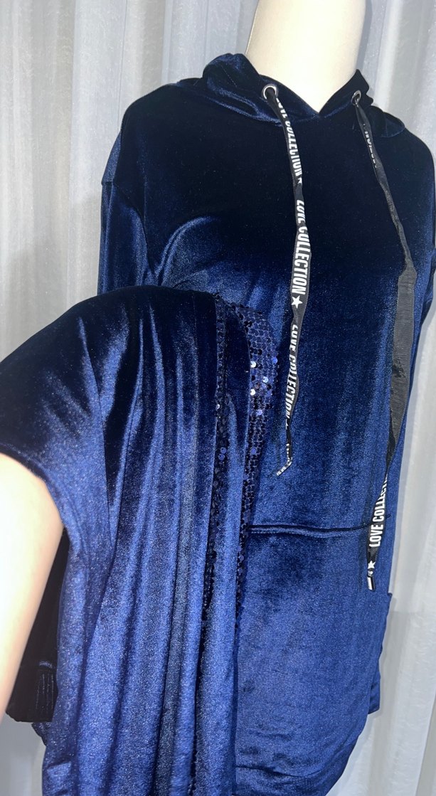 Payet kadife eşofman tunik takım - Görsel 2