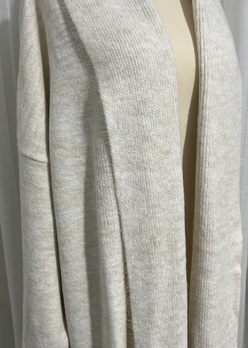 Bej Uzun Örgü Kadın Hırka - Görsel 2