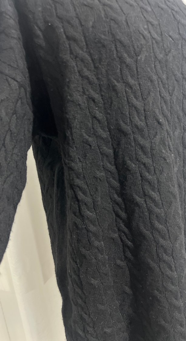 Siyah Kadın Uzun kazak - Görsel 2