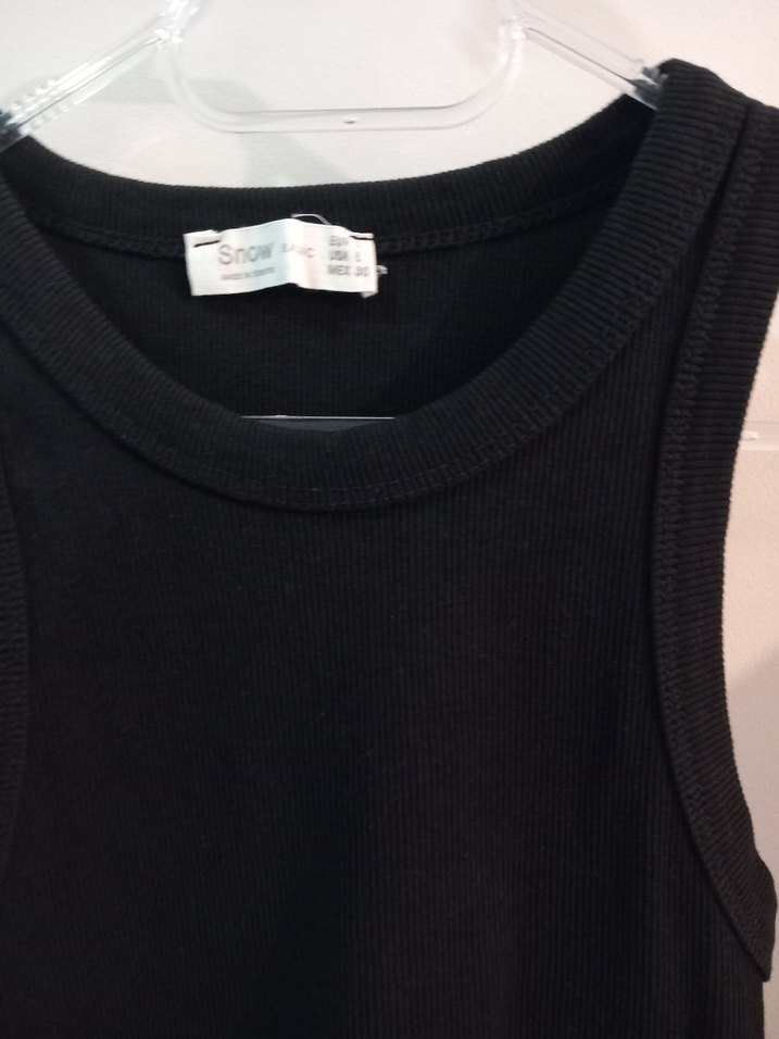 Siyah Kadın Atlet Basic Kesim - Görsel 4