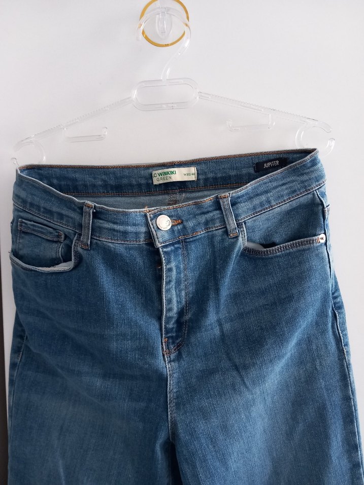 Mavi Normal Boy Kadın Denim Pantolon - Görsel 3