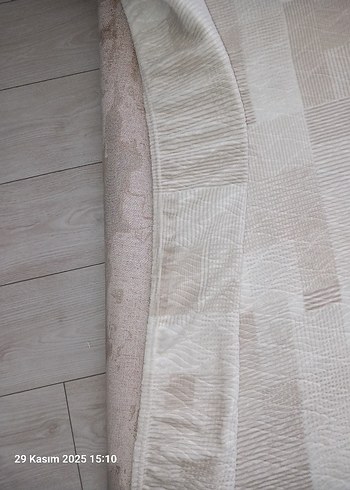 Armada Lastikli Halı Örtüsü Bej - Görsel 2