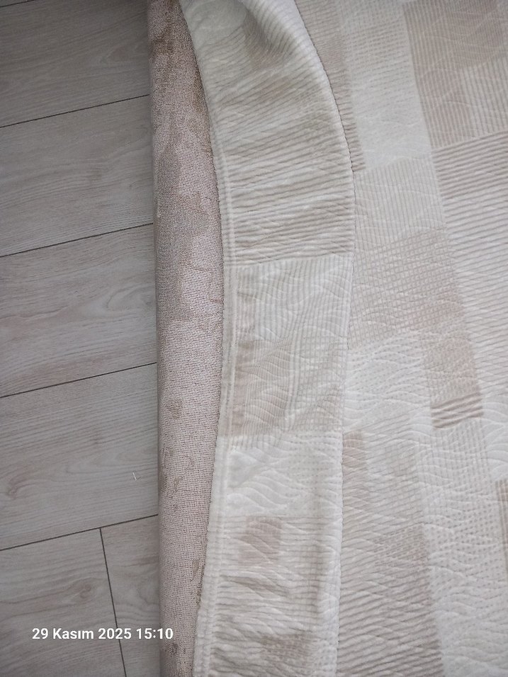 Armada Lastikli Halı Örtüsü Bej - Görsel 2