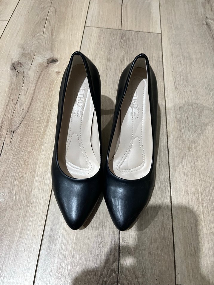 Siyah Modern Klasik Stiletto Topuklu Kadın Ayakkabı - Görsel 3