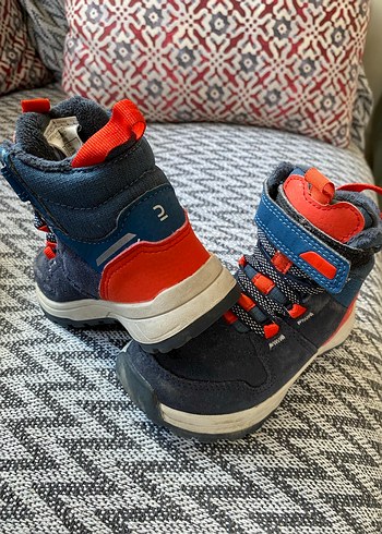 Gri Mavi Erkek Çocuk Botları Velcro