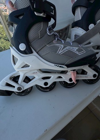 32 Beden gri Renk Gri Kız çocuk Spor Inline Pateni Bağcıklı