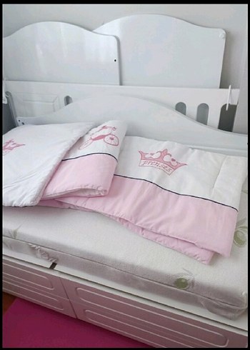 Beyaz Baskılı Bebek Uyku Seti - Görsel 2