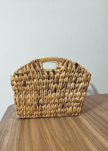 Zara Home Kahverengi Hasır Saklama Sepeti