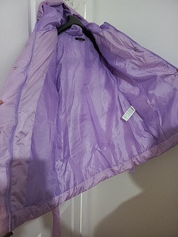 Kapüşonlu Kemerli Kadın Mont - Görsel 3