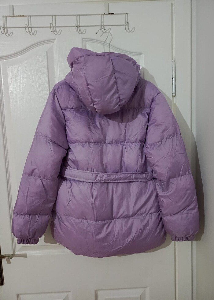 Kapüşonlu Kemerli Kadın Mont - Görsel 2