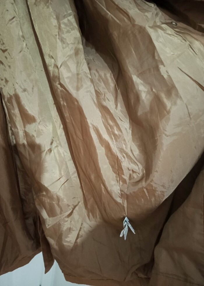 KOTON TARÇIN-KAHVE KEMER VE DÜĞME DETAYLI CEPLİ TRENÇKOT - Görsel 3