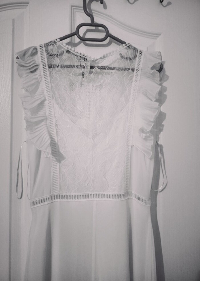 BEYAZ UZUN ELBİSE - Görsel 4