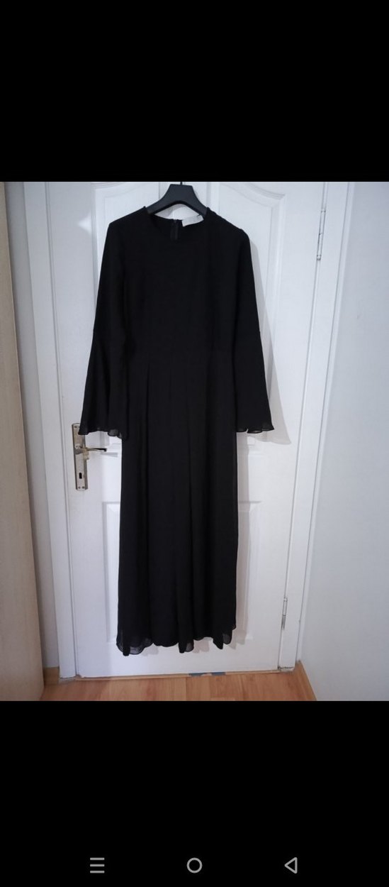 Siyah Uzun Elbise - Görsel 5