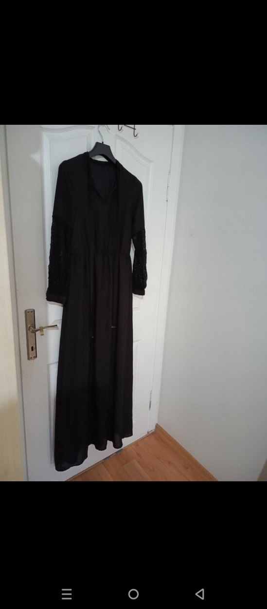 Siyah Uzun Elbise - Görsel 4