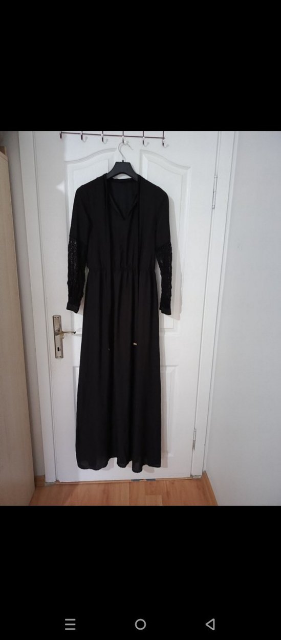 Siyah Uzun Elbise - Görsel 3