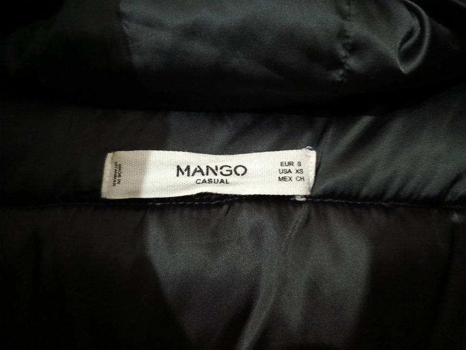 MANGO Kürklü Kapüşonlu Uzun Şişme Mont - Görsel 3