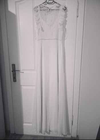 Beyaz Uzun Elbise - Görsel 3