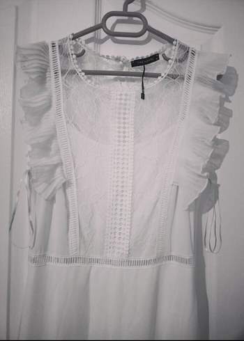 Beyaz Uzun Elbise - Görsel 2