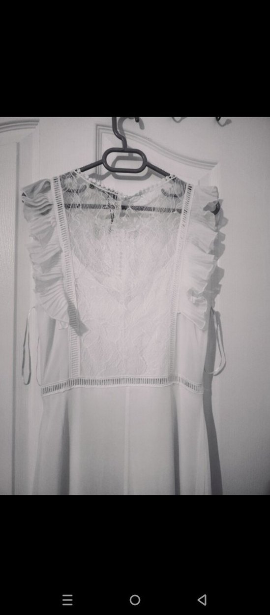 Beyaz Uzun Elbise - Görsel 4