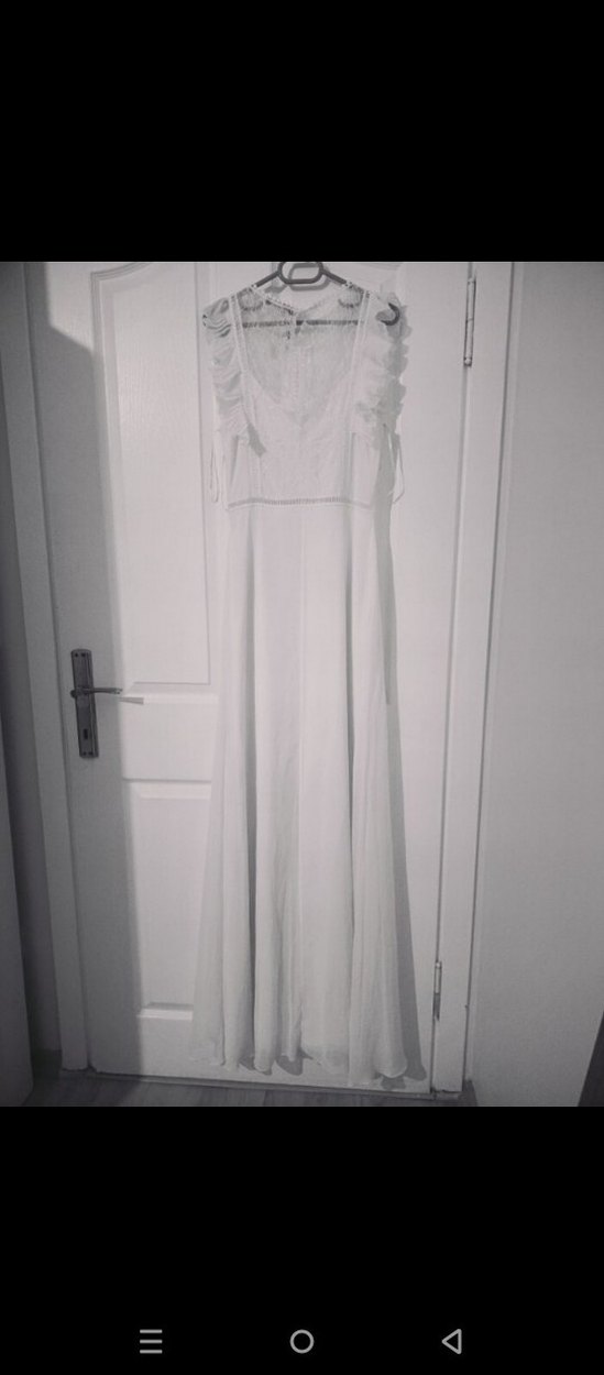 Beyaz Uzun Elbise - Görsel 3