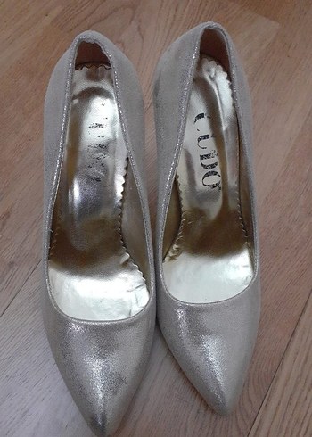 Beyaz Yılan Desenli İnce Topuklu Stiletto - Görsel 2