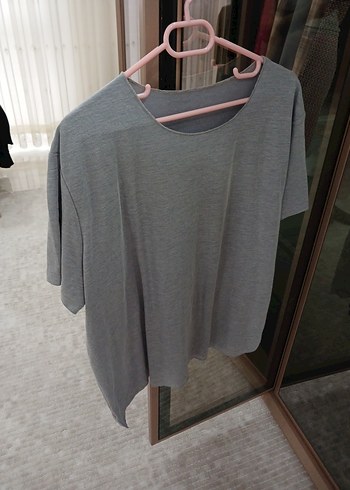 Pologarage Gri Keten Salaş Tişört - Görsel 2