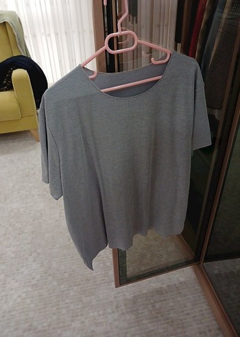 Pologarage Gri Keten Salaş Tişört - Görsel 3