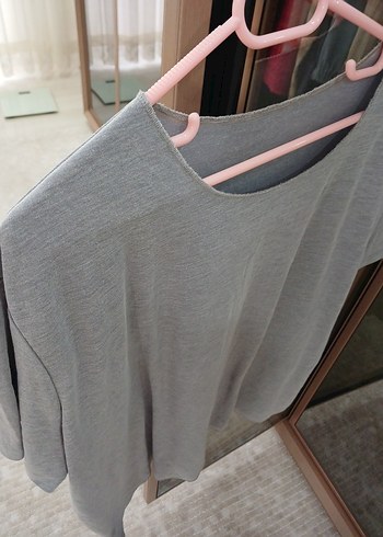 Pologarage Gri Keten Salaş Tişört - Görsel 4