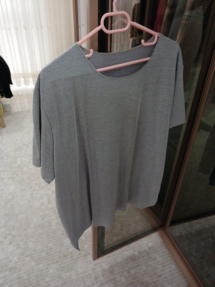 Pologarage Gri Keten Salaş Tişört - Görsel 2