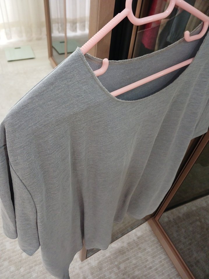 Pologarage Gri Keten Salaş Tişört - Görsel 4