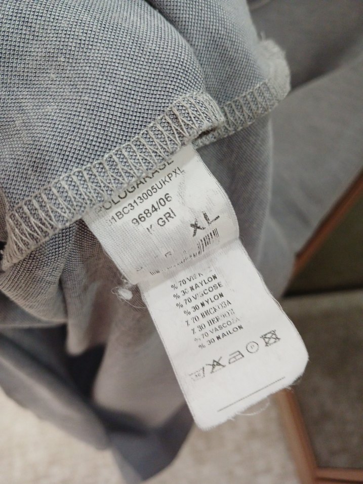 Pologarage Gri Keten Salaş Tişört - Görsel 5