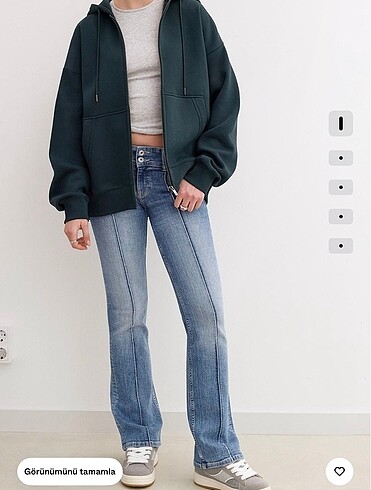 bershka düsük bel bootcut jean