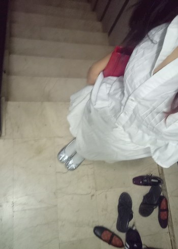 uzun beyaz balon etek - Görsel 3