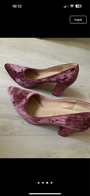 Süet topuklu ayakkabı - Görsel 2