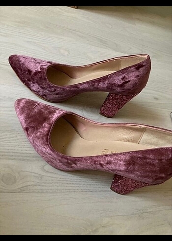 Süet topuklu ayakkabı - Görsel 2