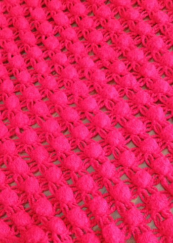 Pembe el örgüsü şal - Görsel 2