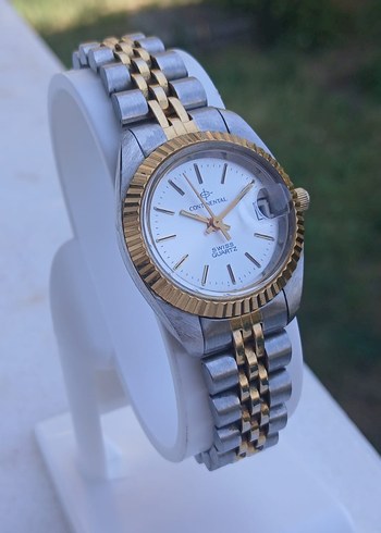 Contineltal Swiss Quartz Kadın Saat, Altın ve Gümüş Detaylı