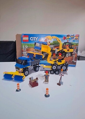 Lego Süpürücü ve Excavator 60152 Eksiksiz