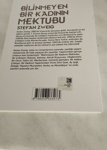 Bilinmeyen Bir Kadının Mektubu - Stefan Zweig - Görsel 2