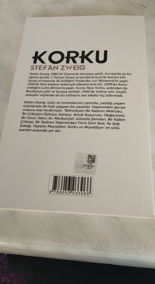 Korku - Stefan Zweig - Görsel 2
