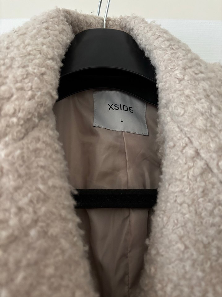 Bej Midi Kadın Kürklü Klasik Palto - Görsel 2