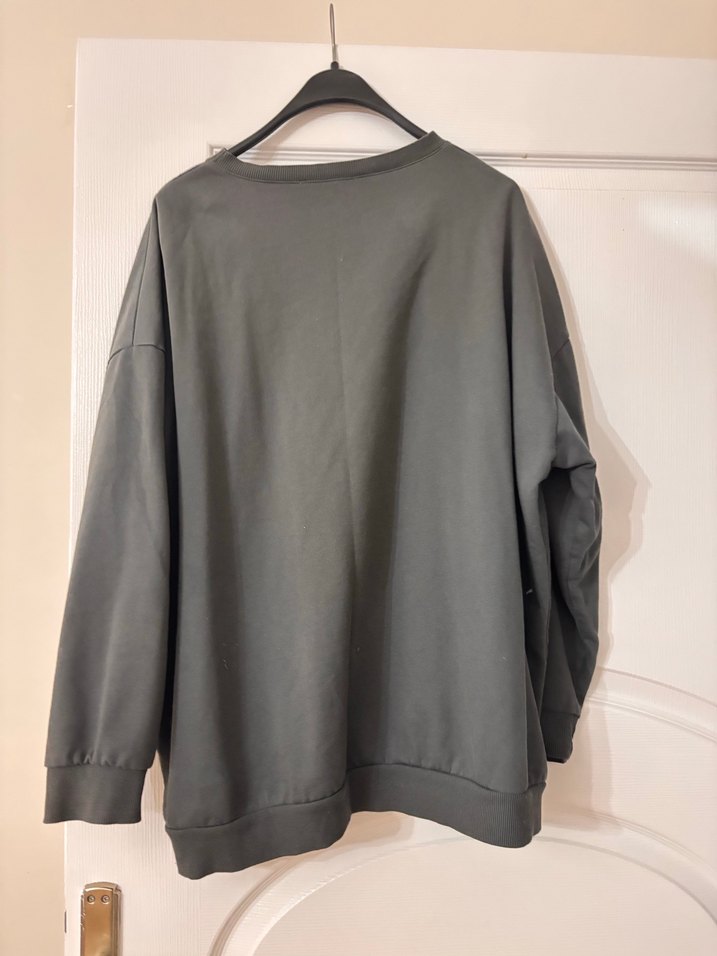 Gri Bohem Baskılı Kadın Sweatshirt - Görsel 4